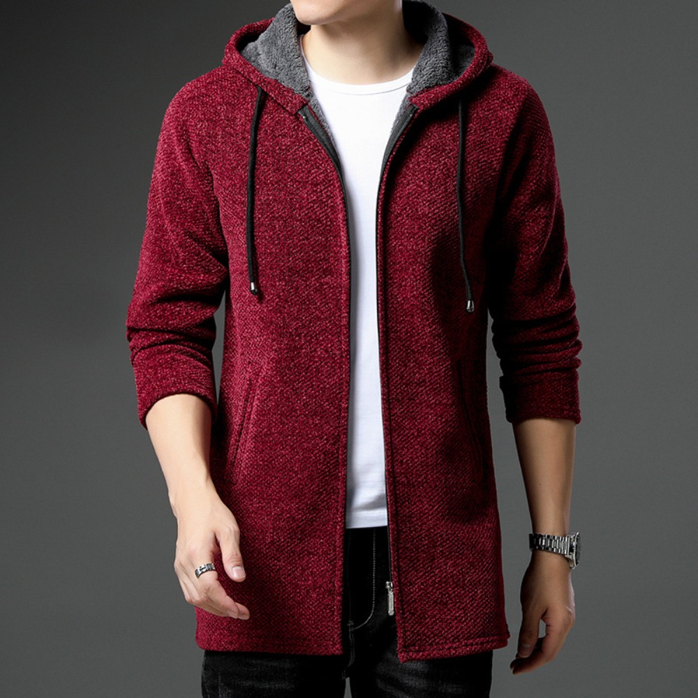 Fleece Hoodie Lined - New Arrival Knitted Sweater Men Spring