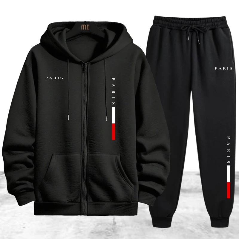 Winter Clothing Pants - Men's Coat Tracksuit 2 Pcs Set