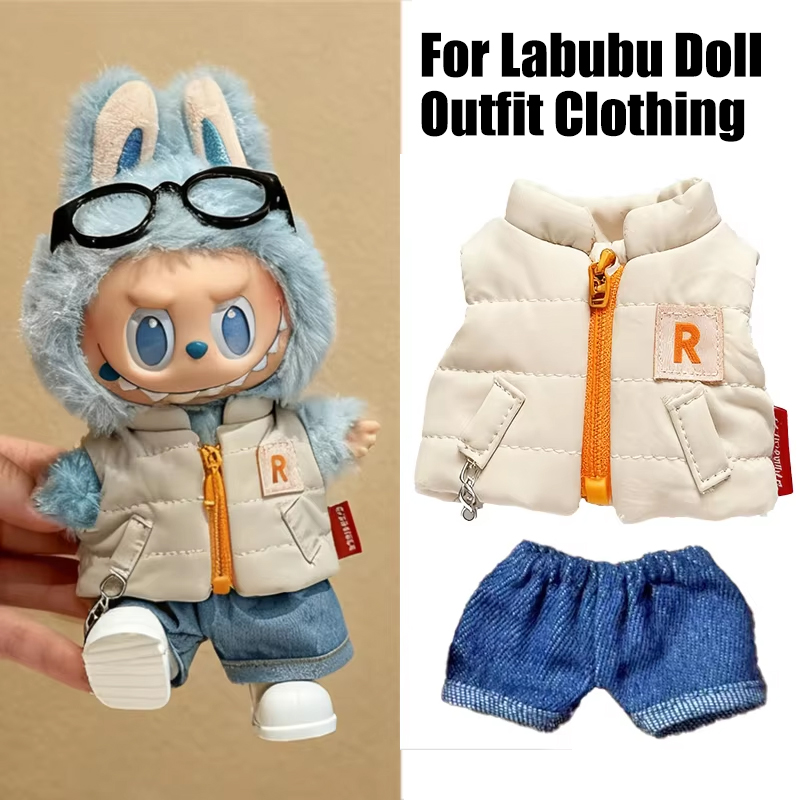 Winter Clothing Outfits - For 15 17cm Labubu Doll Solid