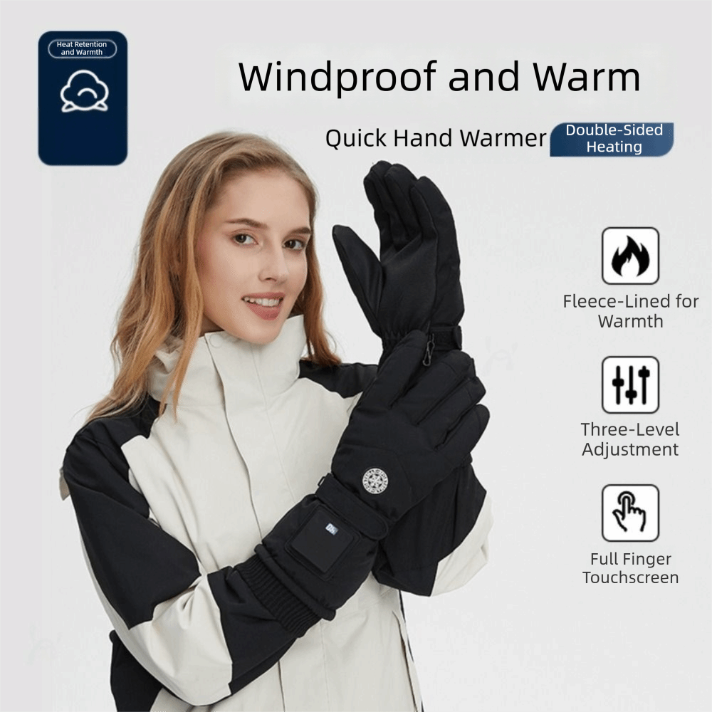 Heated Gloves Electric - Windproof Smart Heated Gloves 3 Heating