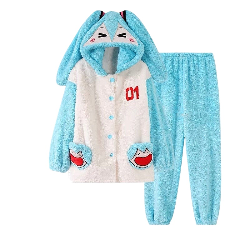 Fleece Hoodie Lined - Hatsune Miku cartoon animation peripherals cute