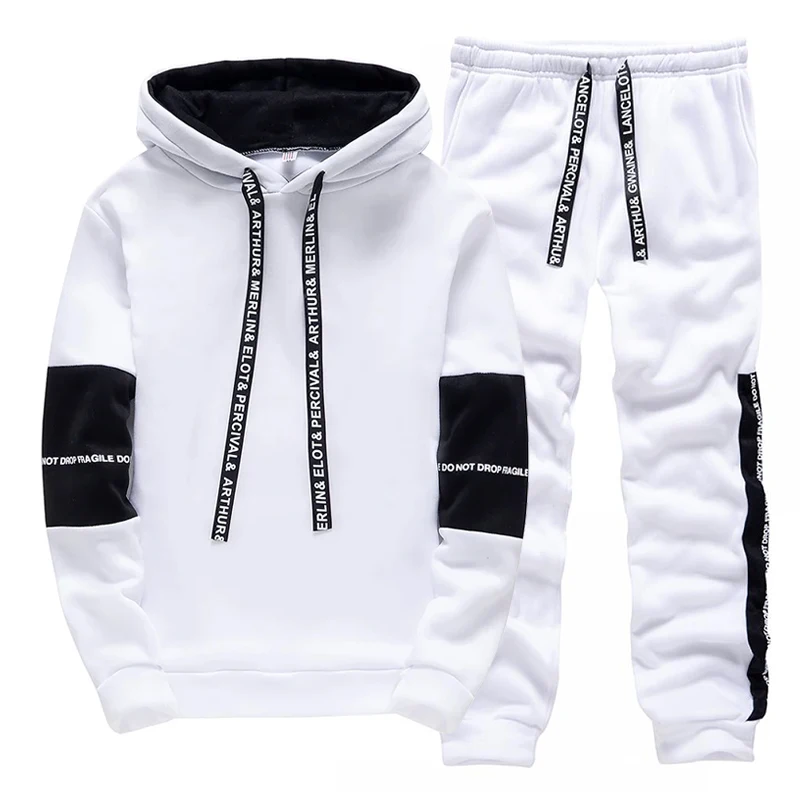 Black White Men's Tracksuit Fa - Winter Clothing Pants 评论和价格