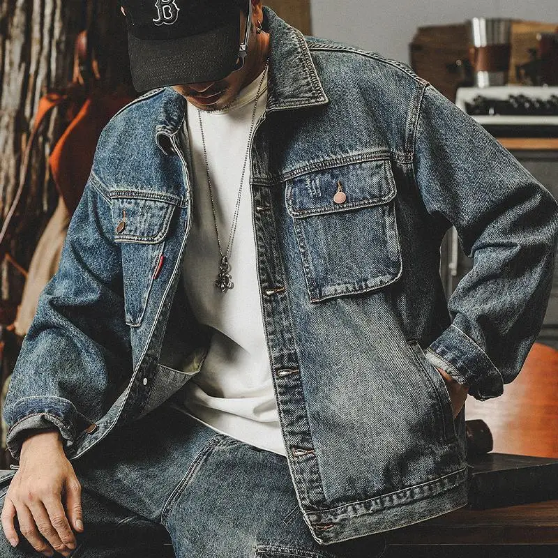Trendy Loose Denim Jackets Man - Winter Clothing Men Style 评论和价格