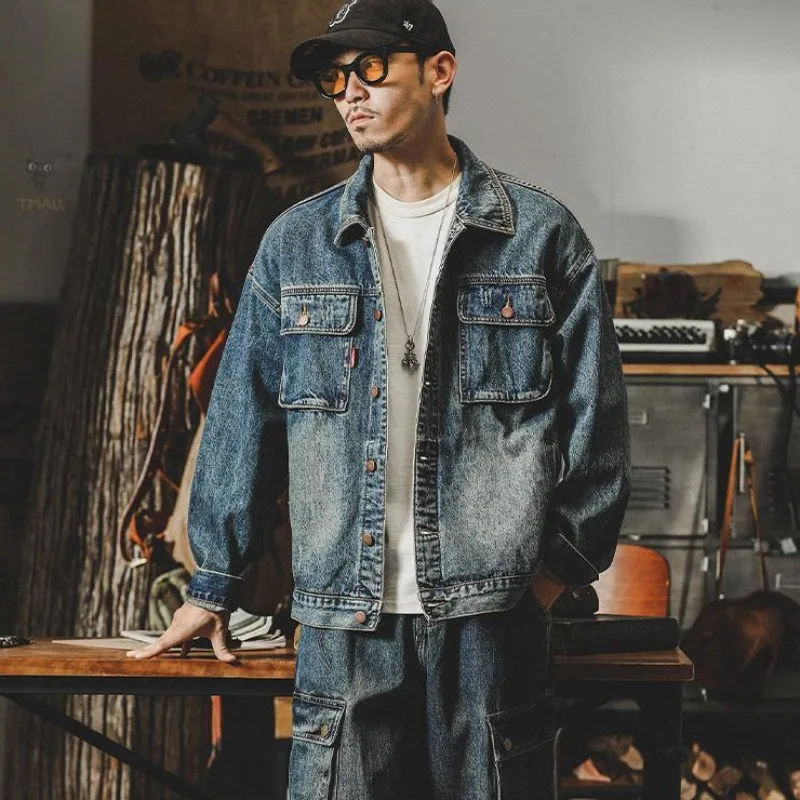 Trendy Loose Denim Jackets Man - Winter Clothing Men Style 评论和价格