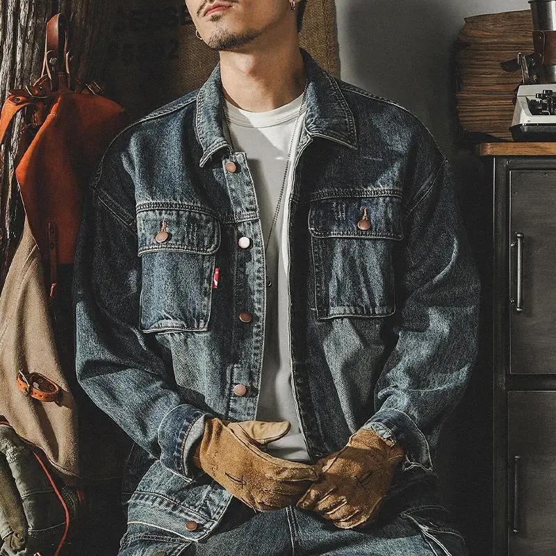 Trendy Loose Denim Jackets Man - Winter Clothing Men Style 评论和价格