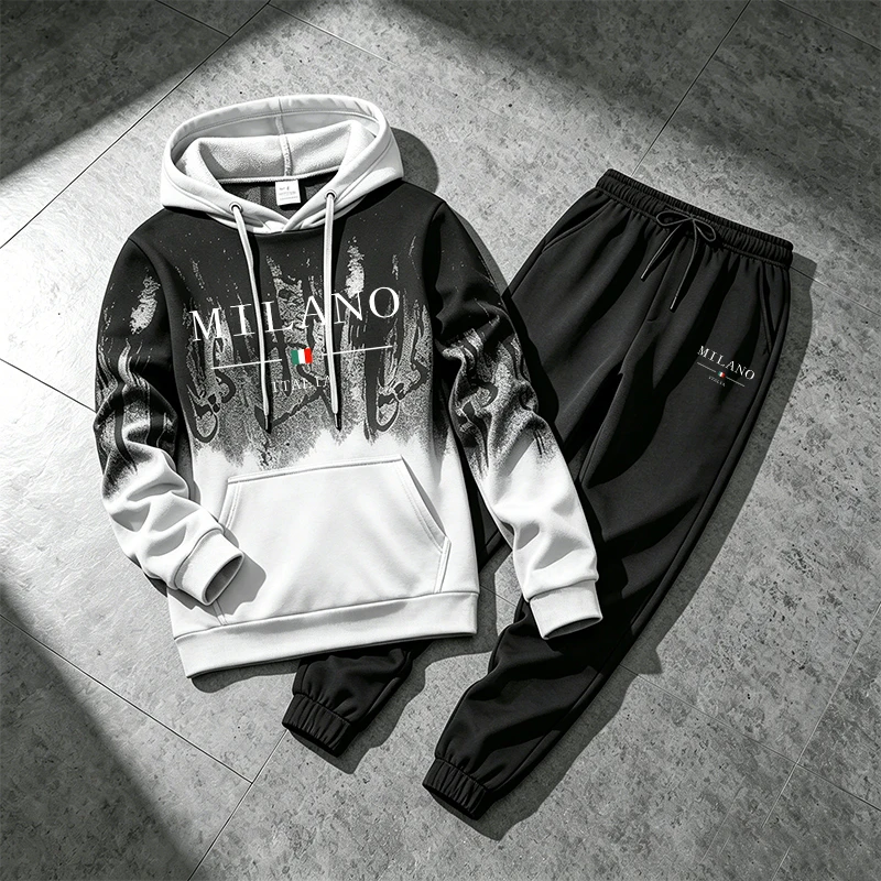Splashed ink Men's Hoodie Trac - Winter Clothing Pants 评论和价格