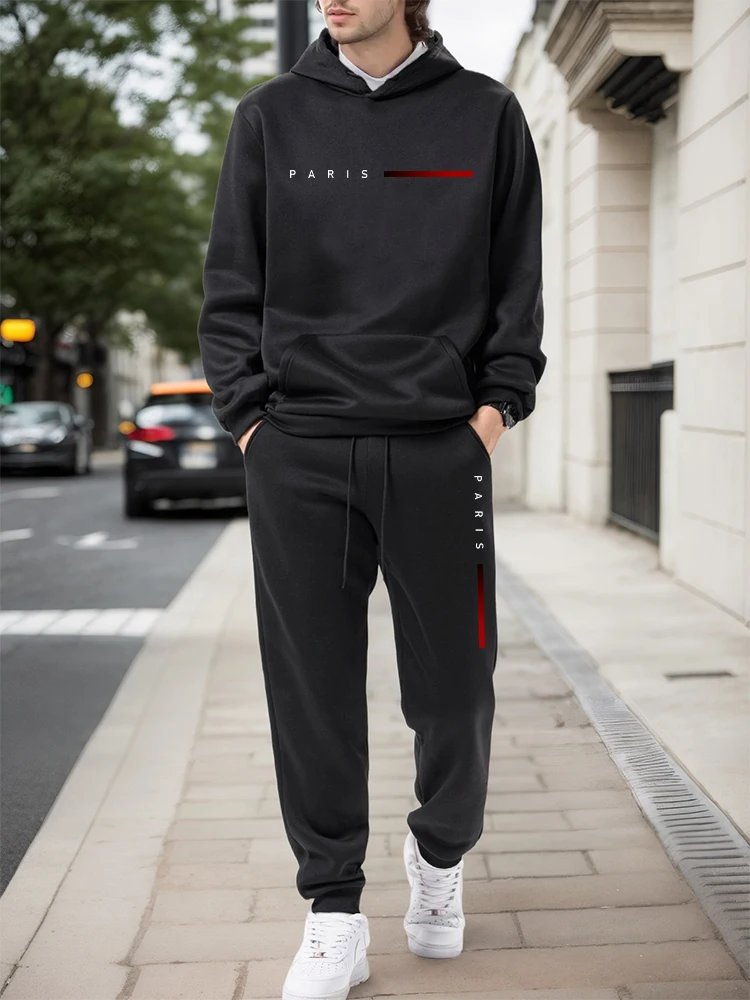 2026 New Men's Tracksuit Print - Winter Clothes 评论和价格