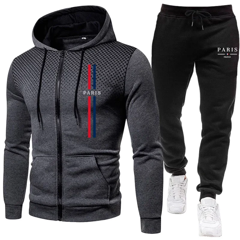 Men sports suit zipper jacket+ - Winter Clothing Pants 评论和价格