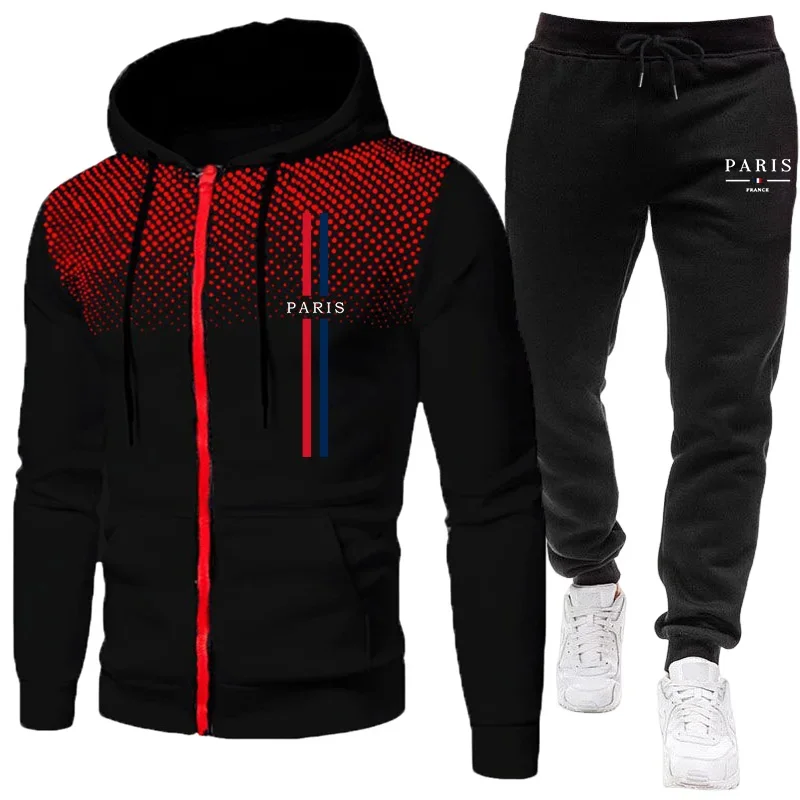 Men sports suit zipper jacket+ - Winter Clothing Pants 评论和价格