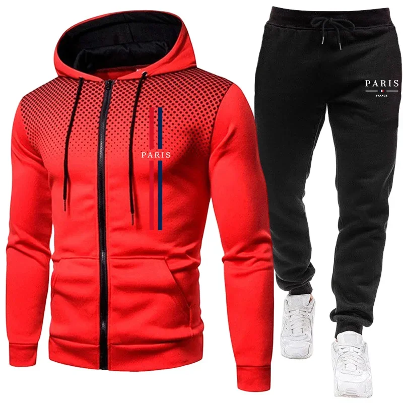 Men sports suit zipper jacket+ - Winter Clothing Pants 评论和价格