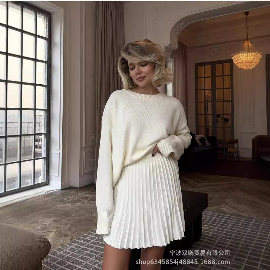 Autumn Solid Color O-neck Swea - Clothing Style Winter 评论和价格