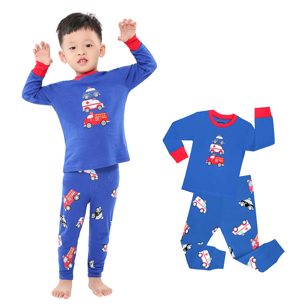100 Cotton Boys Pajamas Sets 2 - Winter Clothing For Toddlers 评论和价格