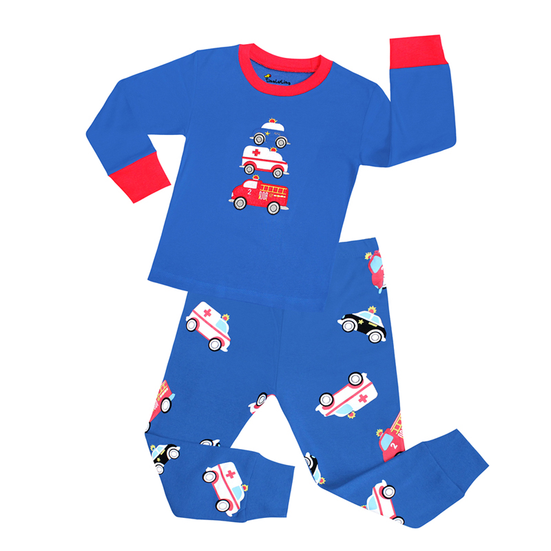 100 Cotton Boys Pajamas Sets 2 - Winter Clothing For Toddlers 评论和价格