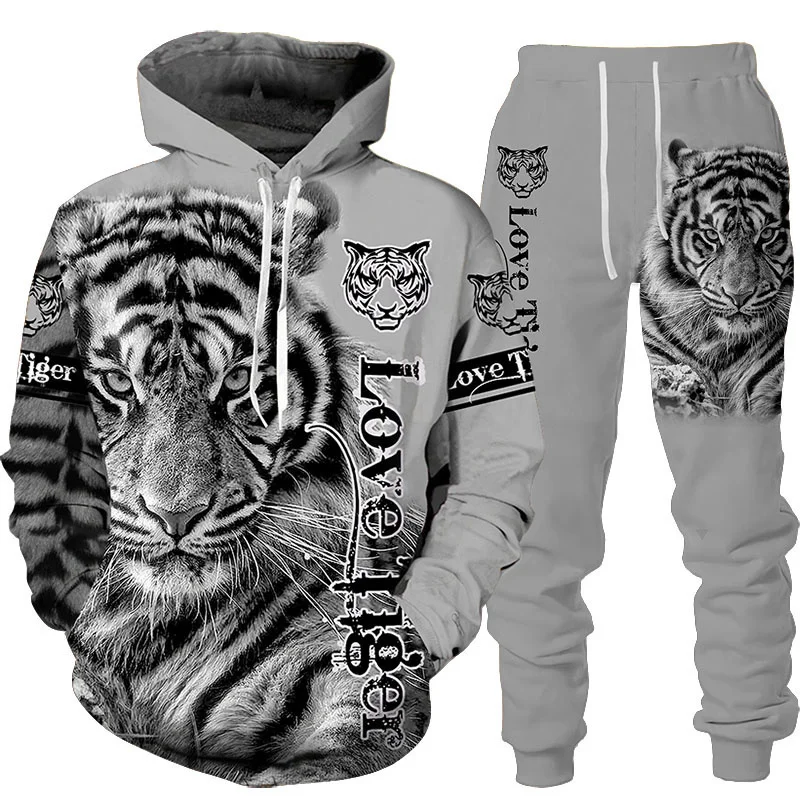 New Animal 3D Tiger Printed Ho - Winter Clothing Men Style 评论和价格