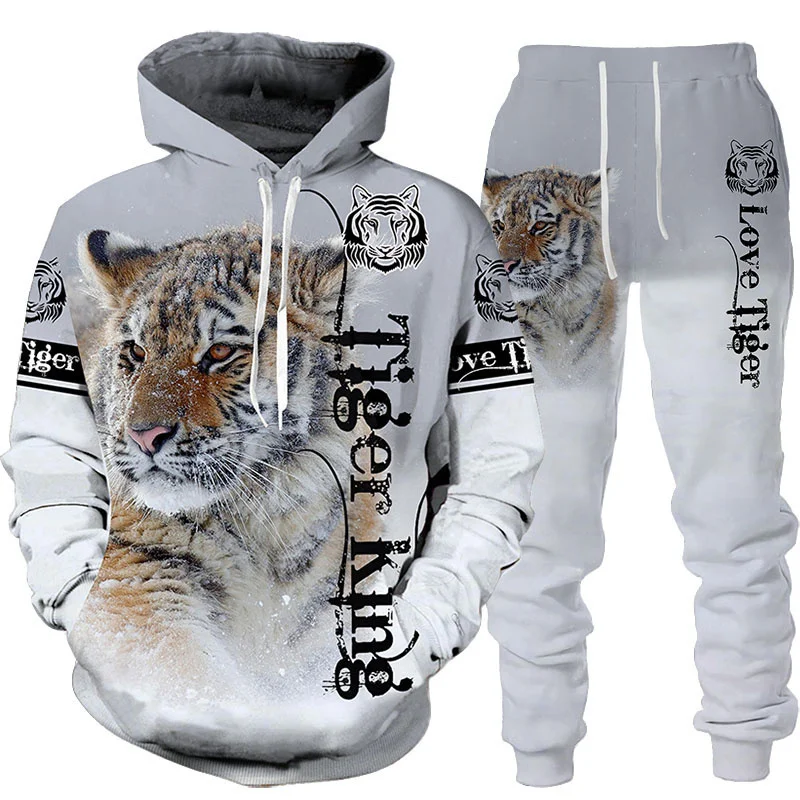 New Animal 3D Tiger Printed Ho - Winter Clothing Men Style 评论和价格