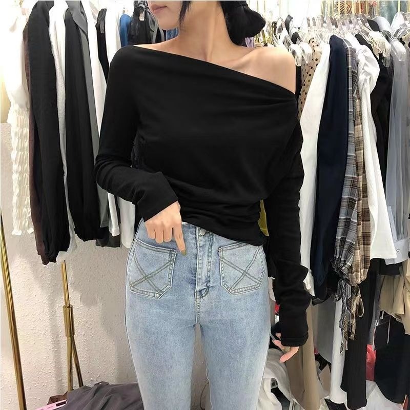 Slim Plain 2025 Off Shoulder C - Winter Clothing On Sale Women'S 评论和价格