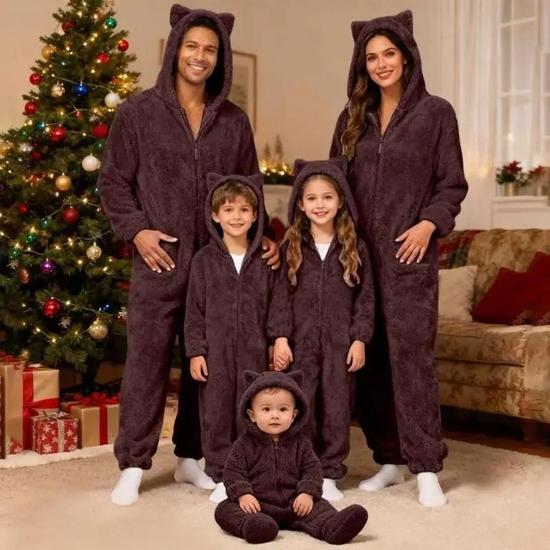 Fleece Plush Warm Pajamas for  - Fleece Hoodie Lined 评论和价格