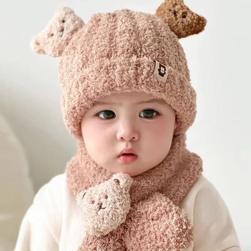 1-10PCS Baby Hat Scarf for Gir - Winter Clothing For Boys 评论和价格