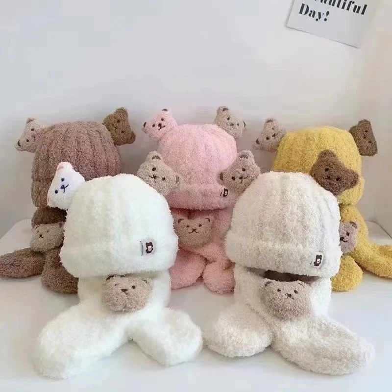 1-10PCS Baby Hat Scarf for Gir - Winter Clothing For Boys 评论和价格