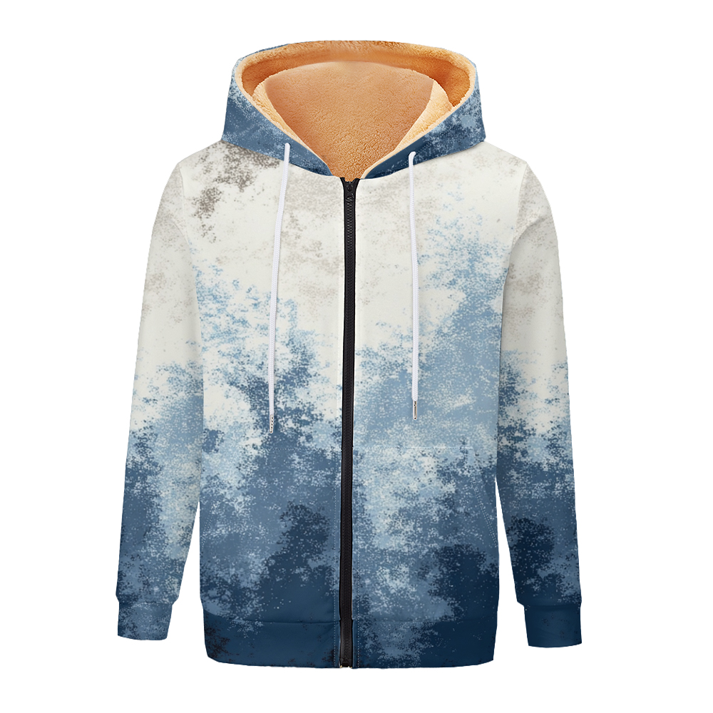 Ink-Splash Watercolor Gradient - Fleece Hoodie Lined 评论和价格