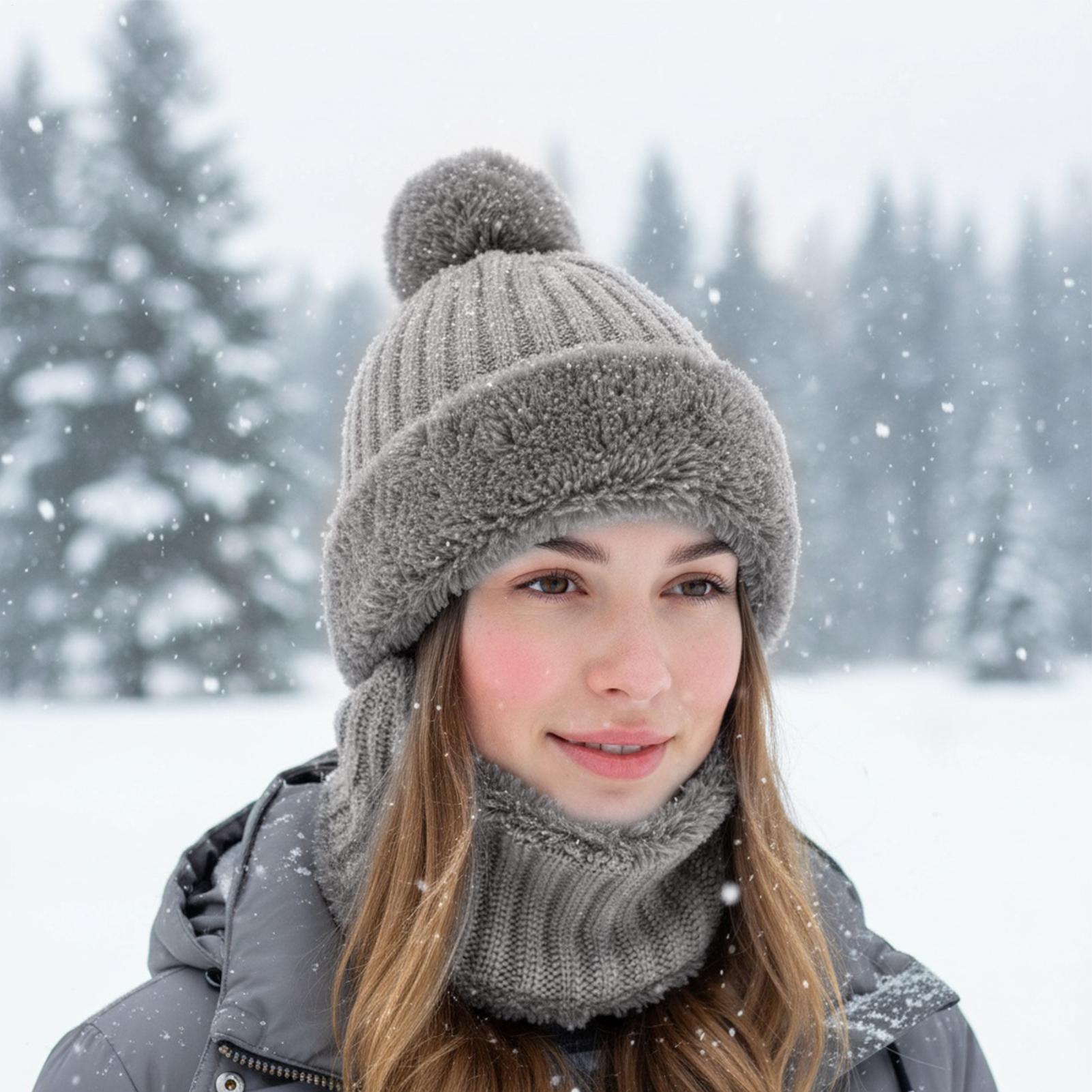 Winter Hats For Women Cold Wea - Neck Gaiter Fleece 评论和价格